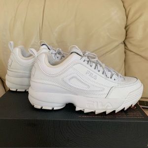 Fila white sneakers!!